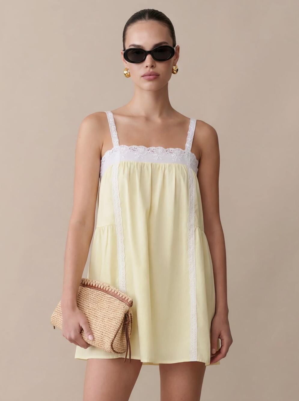 New Kourt Florence butter yellow dress size M 100% cotton $147